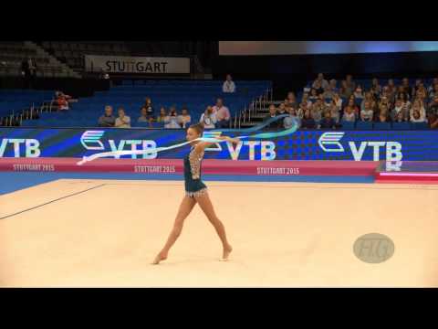 Viktoriia MAZUR (UKR) 2015 Rhythmic Worlds Stuttgart - Qualifications Ribbon