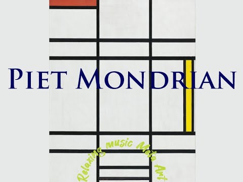 [cafe music playlists] Relaxing music with Piet Mondrian painting ★ No copyright music
