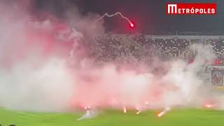 Torcida do Joinville protesta em partida do Campeonato Catarinense