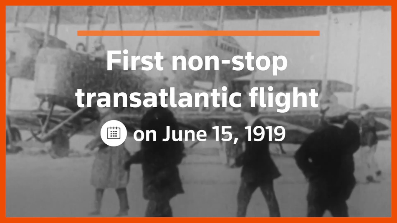 When was the first direct flight across the Atlantic?