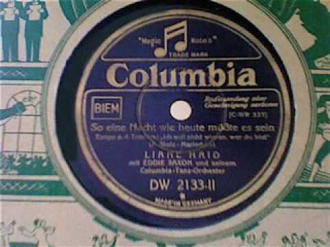 Liane Haid singt "So eine Nacht wie heute müßte es sein". Tonfilmmusik.