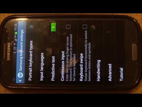 Activate Predictive Text and Continuous Input on your Samsung Galaxy Smartphone