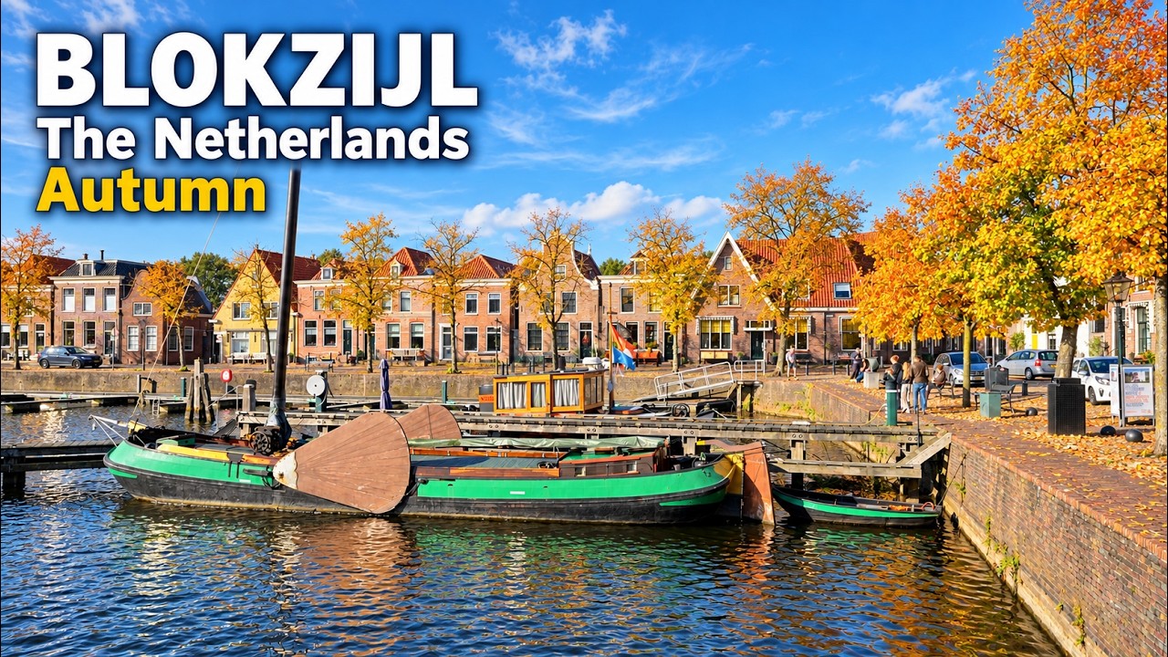 Blokzijl, The Netherlands 🍁 A Beautiful Dutch Harbour Town in Autumn | Sunny Walking Tour 4K 60 fps