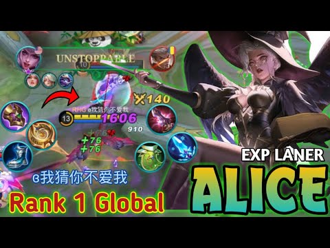 Deadly Offlane Alice !!  Unlimited Ultimate ! Top 1 Global Alice Gameplay 2022 - Mobile Legends