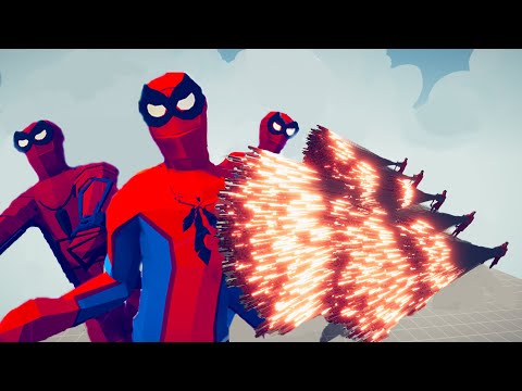 3x GIANT SPIDERMAN vs 5x EVERY GOD - Totally Accurate Battle Simulator TABS