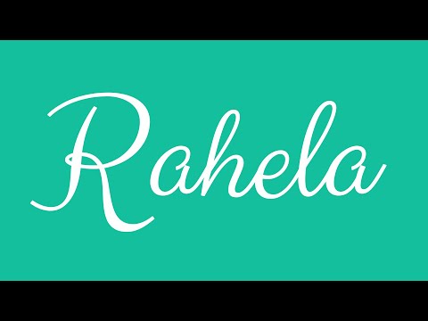 Learn how to Sign the Name Rahela Stylishly in Cursive Writing