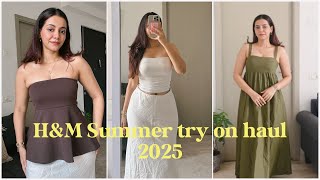 H&M Summer Try on Haul 2025 | Dresses, Tube tops, Linen shirts, T-shirts & more