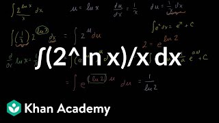 (2^ln x)/x  Antiderivative Example
