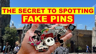 How to Spot Fake Disney Pins the Easy Way!  Use this one simple trick master the pin trading boards.