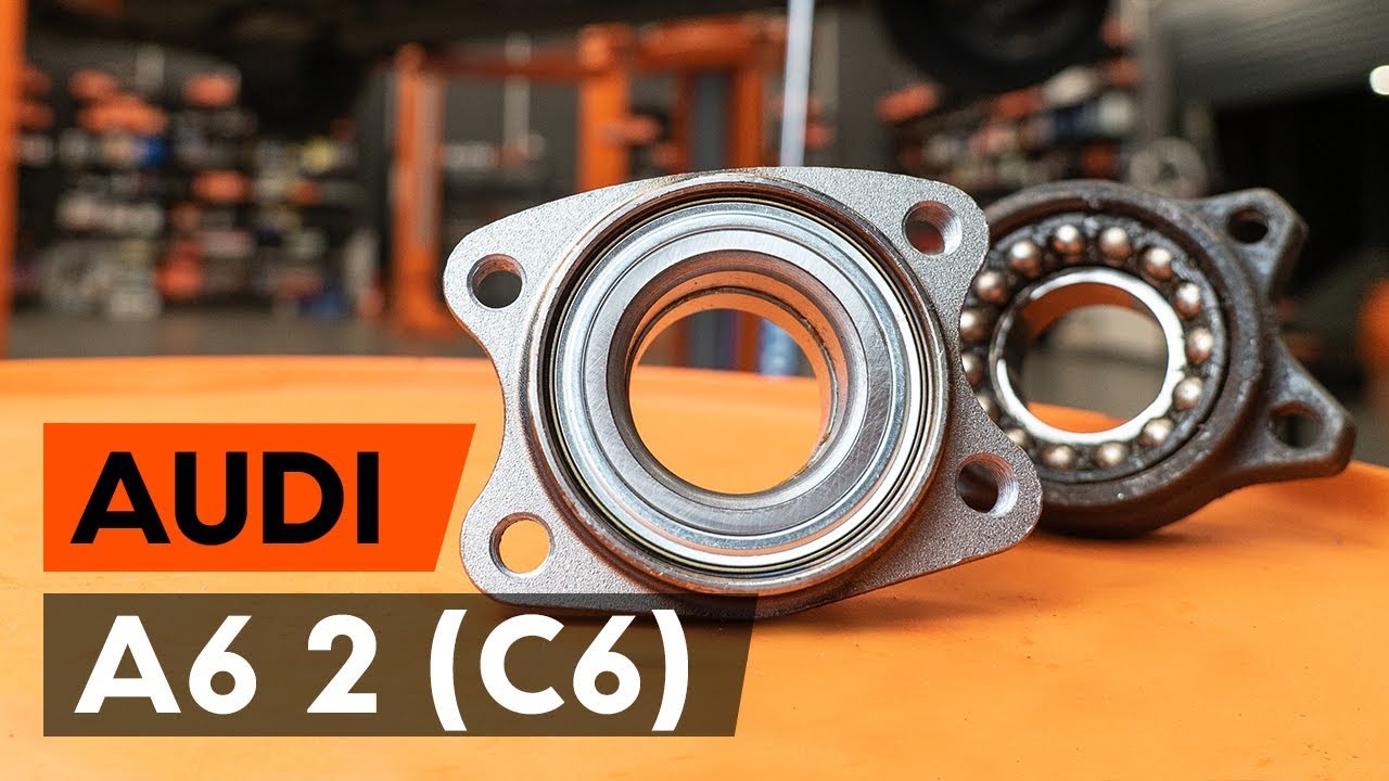 Kaip pakeisti Audi A6 4F2 rato guolio: priekis - keitimo instrukcija