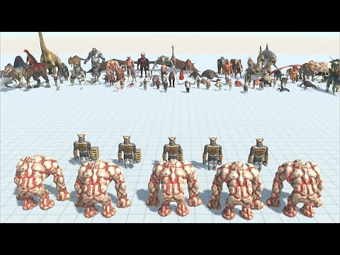 5X GHOR HAMMER & LAVA GOLEM VS 2X FACTION - Animal Revolt Battle Simulator