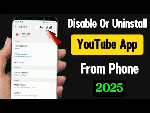 How to Disable (or) Uninstall YouTube App on Your Phone 2025