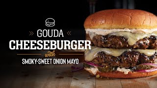 Omaha Steaks Gouda Cheeseburger with Smoky-Sweet Onion 