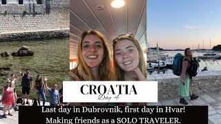 Last day in Dubrovnik, first day in Hvar! Making friends as a SOLO TRAVELER | Croatia Vlog Day 4