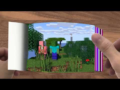 FLIPBOOK   Monster School AMONG US CRAZY TIMING   Minecraft Animation016