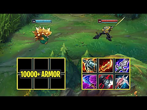RAMMUS (10000+ ARMOR) NO BUILD vs MASTER YI FULL BUILD - League of Legends
