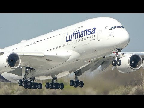 AIRBUS A380 Training with 12 LANDINGS and DEPARTURES (4k)