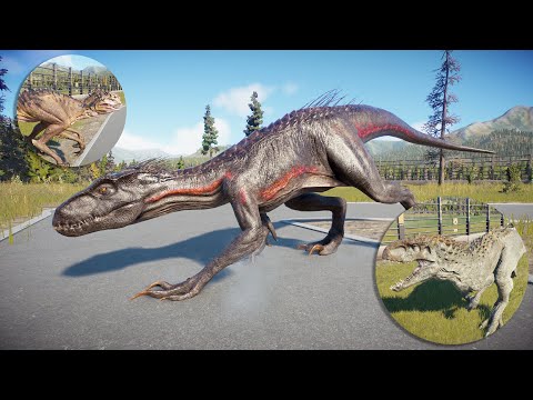 Indominus Rex vs Indoraptor vs Scorpius Rex (Break Out) - Jurassic World Evolution 2