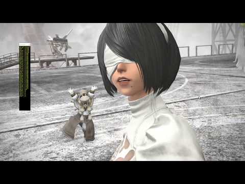 Final Fantasy XIV  Shadowbringer Lvl 80 Samurai 24 man Nier raid gameplay (The Copied Factory)