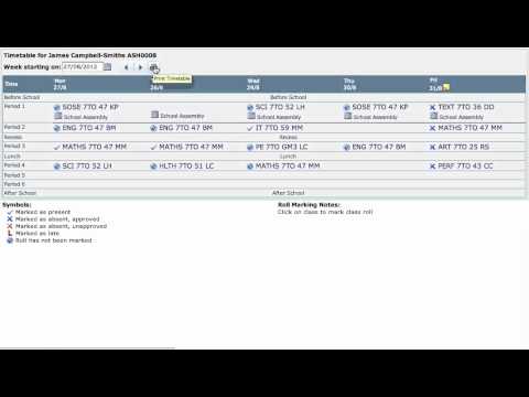 Daymap Students Timetable
