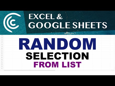 Random Selection from a List in Excel & Google Sheets