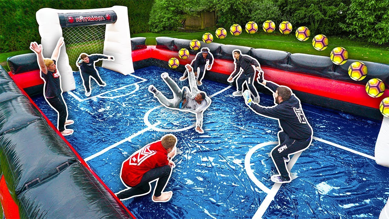 Watch video SIDEMEN GIANT SLIP AND SLIDE FOOTBALL Now SIDEMEN GIANT SLIP AND SLIDE FOOTBALL