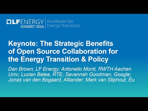 Keynote: The Strategic Benefits of Open Source Collaboration for the Energy Transition & Policy