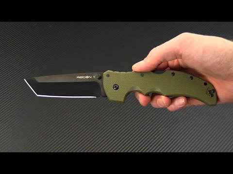 Cold Steel OD Green Recon 1 Tanto Point Black Blade CTS-XHP 27TLTVG