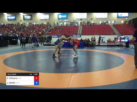 2018 Marine Corps US Open/UWW Junior Freestyle 79 Con 16 #1 - Carson O'Coyne (Unat) Vs. Jed Smith