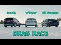 Drag Racing on Snow - Why tyres win over horsepower