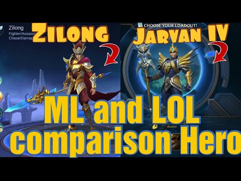 Mobile Legends Vs League Of Legends // Hero Comparison Zilong and Jarvan IV