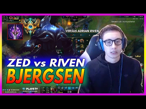 392. Bjergsen vs Adrian Riven - Zed vs Riven Mid - February 8th, 2017 - Patch 7.3 Season 7