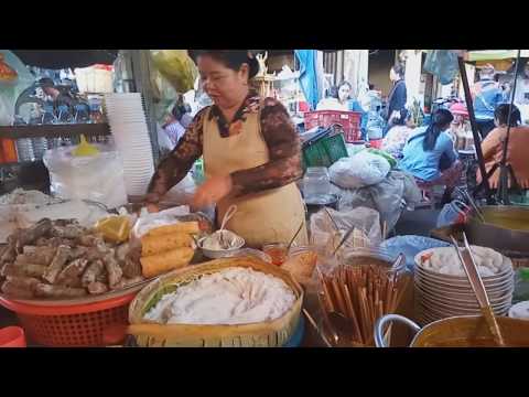 Breakfast Inside Chhbar Ampov - Phnom Penh Market Food - Healthy And Yummy Breakfast