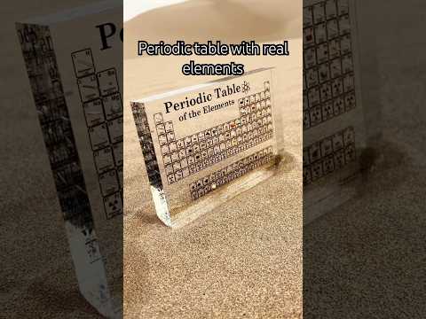 Periodic Table With Real Elements Inside, Acrylic Periodic Table With Flannel Bag