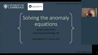 Solving the anomaly equations - Tooby-Smith - BSM PANDEMIC