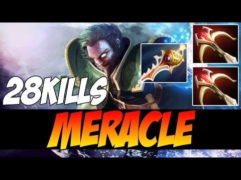 Meracle Plays Kunkka WITH 2 DAEDALUS AND DIVINE - 28 KILLS - Dota 2