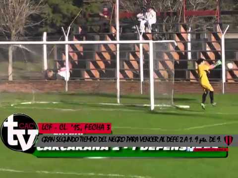 #Futbol LCF - Cl  '15, fecha 3: Carcarañá 2 Defensores 1.