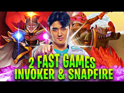 Abed has 2 fast games with Invoker mid & Snapfire support | Total domination!