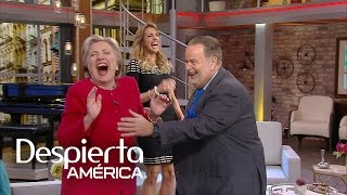‘El Gordo’ quedó encantado con su baile junto a Hillary Clinton