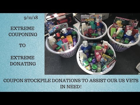 Extreme Couponing to Extreme Donating/Coupon Stockpile Donations 9/11/18~Supporting Our Veterans Video