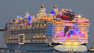 Star of The Seas sailing in full GLOW and Legend of The Seas UPDATE | World's LARGEST cruise ships