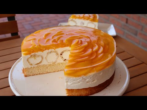 Easy peach pie with cream puffs – so creamy!