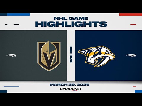 NHL Highlights | Golden Knights vs. Predators - March 29, 2025