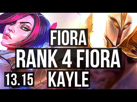 FIORA vs KAYLE (TOP) | Rank 4 Fiora, 9/1/11, Legendary, 400+ games | TR Grandmaster | 13.15