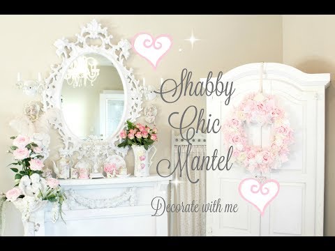💖 SHABBY CHIC SPRING MANTEL💖 Decorate with me
