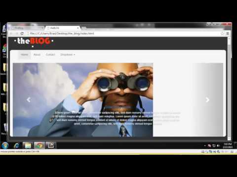 Learn how to build a Blog website using Twitter Bootstrap Part 3