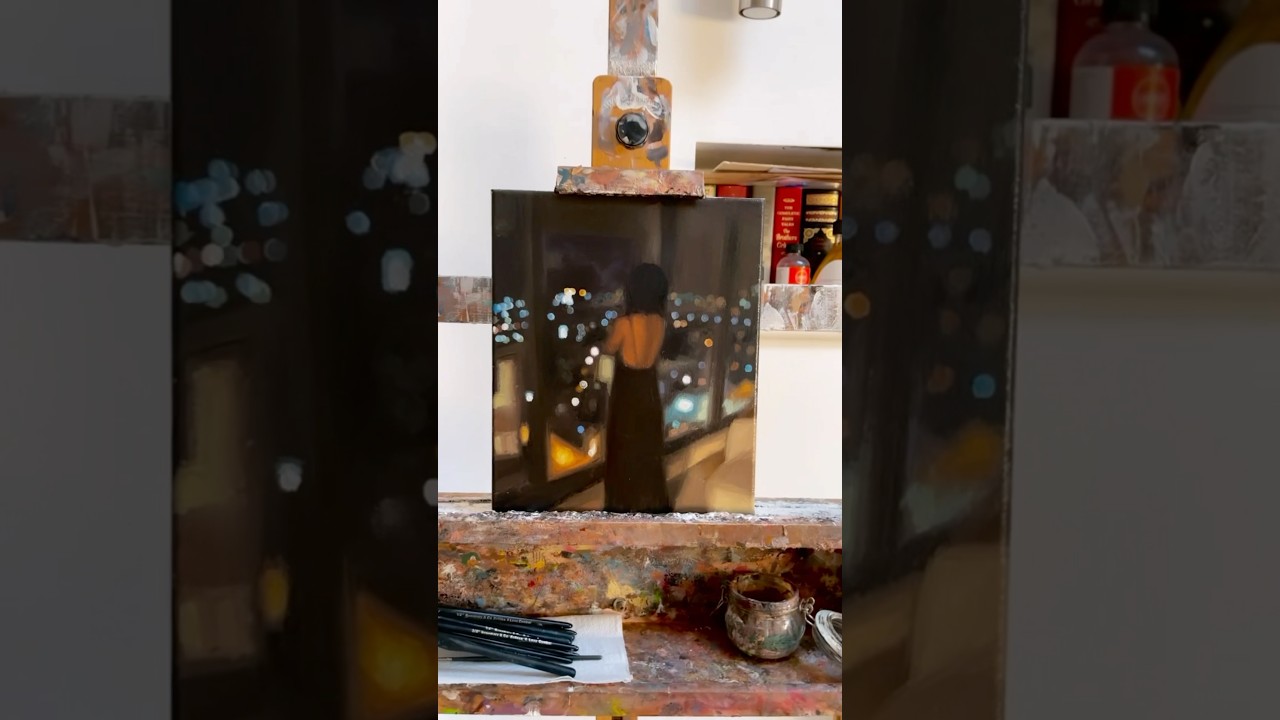 HOW TO PAINT BLURRY Incase you were wondering 🥰 #artchallenge