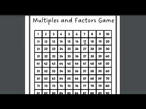Factors and Multiples Game