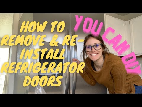 How to Remove & Install Frigidaire Side by Side Refrigerator/ Freezer Doors
