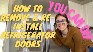 How to Remove and Install Frigidaire Side-by-Side Refrigerator/Freezer Doors